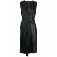 Karl Lagerfeld Vestido envelope de couro - Preto