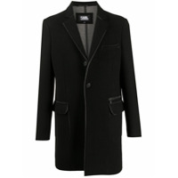 Karl Lagerfeld virgin wool mix blazer coat - Preto
