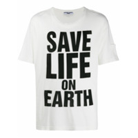 Katharine Hamnett London Camiseta com estampa Save life on earth - Branco