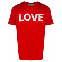 Katharine Hamnett London Camiseta de algodão orgânico com estampa de slogan Love - Vermelho