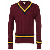 Kent & Curwen varsity knitted sweater - Vermelho