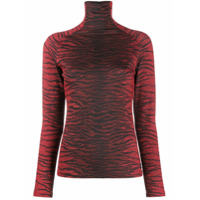 Kenzo Blusa gola alta com listras - Vermelho