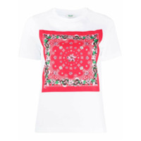 Kenzo Camisa de algodão com estampa de lenço - Branco