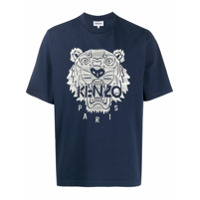 Kenzo Camisa mangas curtas com aplicação de tigre - Azul