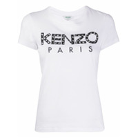 Kenzo Camisa mangas curtas com logo bordado - Branco