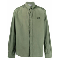 Kenzo Camisa mangas longas com detalhe de tigre no busto - Verde