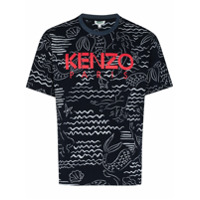 Kenzo Camiseta com estampa de sereias - Preto