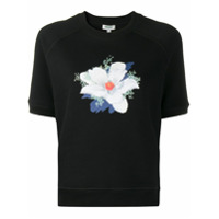 Kenzo Camiseta com estampa gráfica de flores - Preto