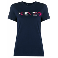 Kenzo Camiseta mangas curtas com estampa de logo - Azul
