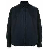 Kenzo cotton button-down shirt with tiger embroidery - Azul