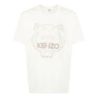 Kenzo cotton tiger print logo t-shirt - Amarelo