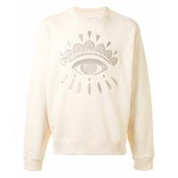 Kenzo eye embroidered cotton sweatshirt - Laranja