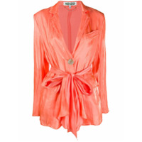 Kenzo Jaqueta com fechamento frontal por amarração - Laranja