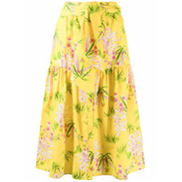 Kenzo Saia midi com estampa floral - Amarelo
