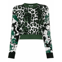 Kenzo Suéter com padronagem de leopardo - Verde