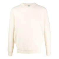 Kenzo Suéter decote careca texturizado com logo - Branco