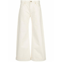 Khaite Calça jeans pantalona Noelle cintura média - Branco