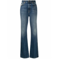 Khaite Calça jeans reta com cintura alta - Azul