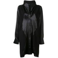 Kiko Kostadinov Camisa com botões e capuz - Preto