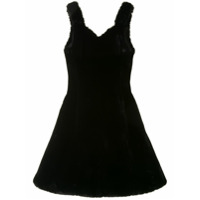 Kiko Kostadinov Vestido mini com pelos - Preto