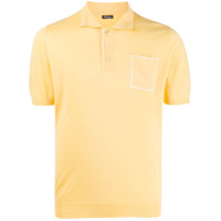 Kiton Camisa polo com bolso no busto - Amarelo