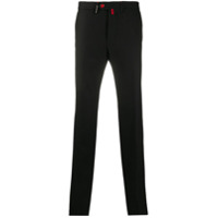 Kiton signature button tailored trousers - Preto