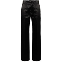 Kwaidan Editions high-waisted satin trousers - Preto