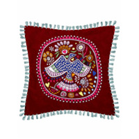 La Doublej embroidered tassel cushion - Vermelho