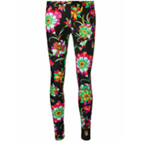 La Doublej floral-print mid-rise leggings - Preto