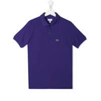 Lacoste Kids Camisa polo com logo bordado - Roxo