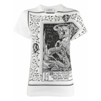 LANVIN Camiseta com estampa de dragão e cavaleiro - Branco