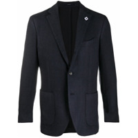 Lardini Blazer texturizado com abotoamento simples - Azul