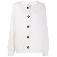 L'Autre Chose Cardigan longo de tricô canelado - Branco