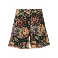 L'Autre Chose Short com estampa floral - Preto