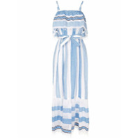 lemlem fringe-detail belted beach dress - Preto