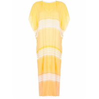 lemlem gradient striped beach dress - Amarelo