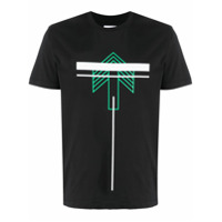 Les Hommes Urban Camiseta com estampa gráfica - Preto