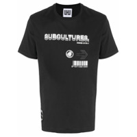 Les Hommes Urban Camiseta com estampa gráfica - Preto