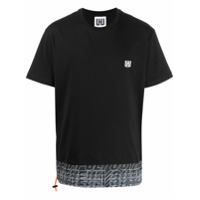 Les Hommes Urban Camiseta decote careca com sobreposição - Preto