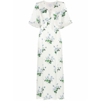 Les Rêveries Vestido longo com estampa floral - BLUE DAFFODIL WHITE