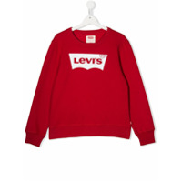 Levi's Kids Suéter com estampa de logo - Vermelho