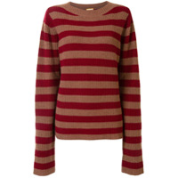 Lhd Suéter de tricô com listras horizontais - Vermelho