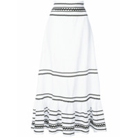 Lisa Marie Fernandez full-length stripe skirt - Branco
