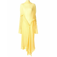 Litkovskaya Vestido longo evasê com mangas longas - Amarelo