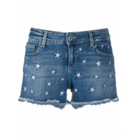 LIU JO Short Jeans com estrela bordada - Azul