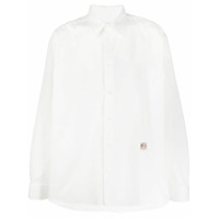 LOEWE Camisa de algodão com logo bordado - Branco
