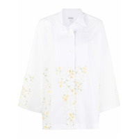 LOEWE Camisa oversized com estampa floral - Branco