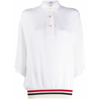 LOEWE Camisa polo com barra canelada - Branco