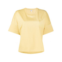 LOEWE Camiseta com bainha assimétrica e estampa de anagrama - Amarelo