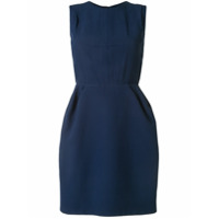 Louis Vuitton stitch-detail sleeveless tulip dress - Azul